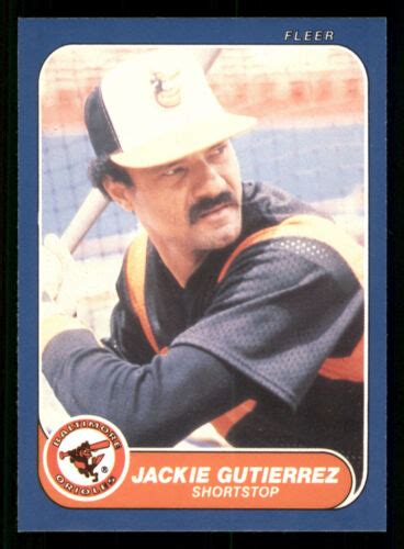 Jackie Gutierrez 1986 Fleer Update U 47 Baltimore Orioles EBay