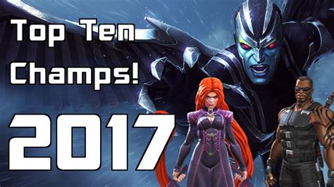 Who Are The Top Ten Champs Of 2017 Mcoc Top Ten Youtube