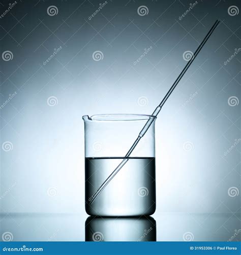 Beaker With Dropper And Transparent Liquid Substance Royalty Free Stock