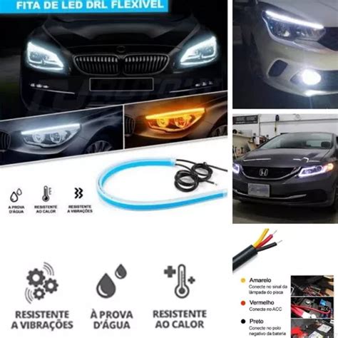 Angel Eyes Farol Tubo Flexível Neon Diurna Drl Carros Parcelamento