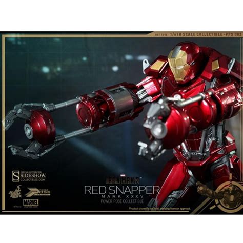 Monkey Depot Boxed Figure Hot Toys Iron Man Mark XXXV Red Snapper Power Pose Series 902042