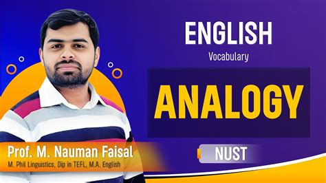 English Vocabulary Analogy Nust Youtube