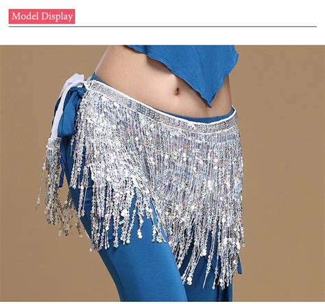 Girls Women Belly Dance Fringe Hip Scarf Dancing Waist Belt Skirt