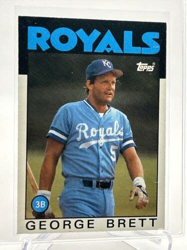 Topps George Brett Baseball Card Nm Mint Free Shipping Ebay