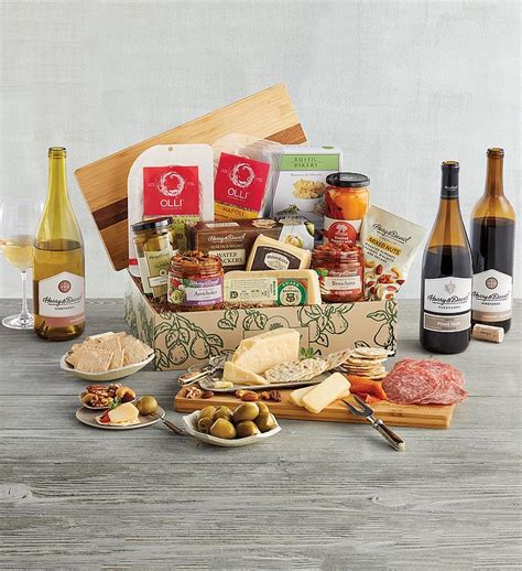 Deluxe Antipasto Assortment with Wine | Harry & David