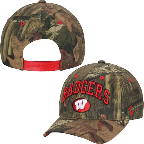 Zephyr Wisconsin Badgers Camo Mossy Oak Sport Adjustable Hat