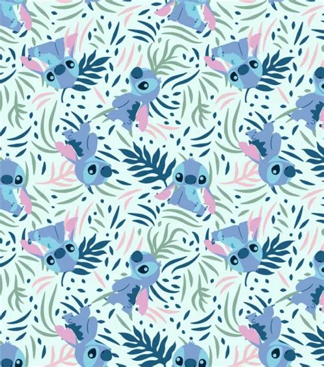 Lilo Stitch Fern Packed Fleece Fabric By Disney Joann X Ribblr