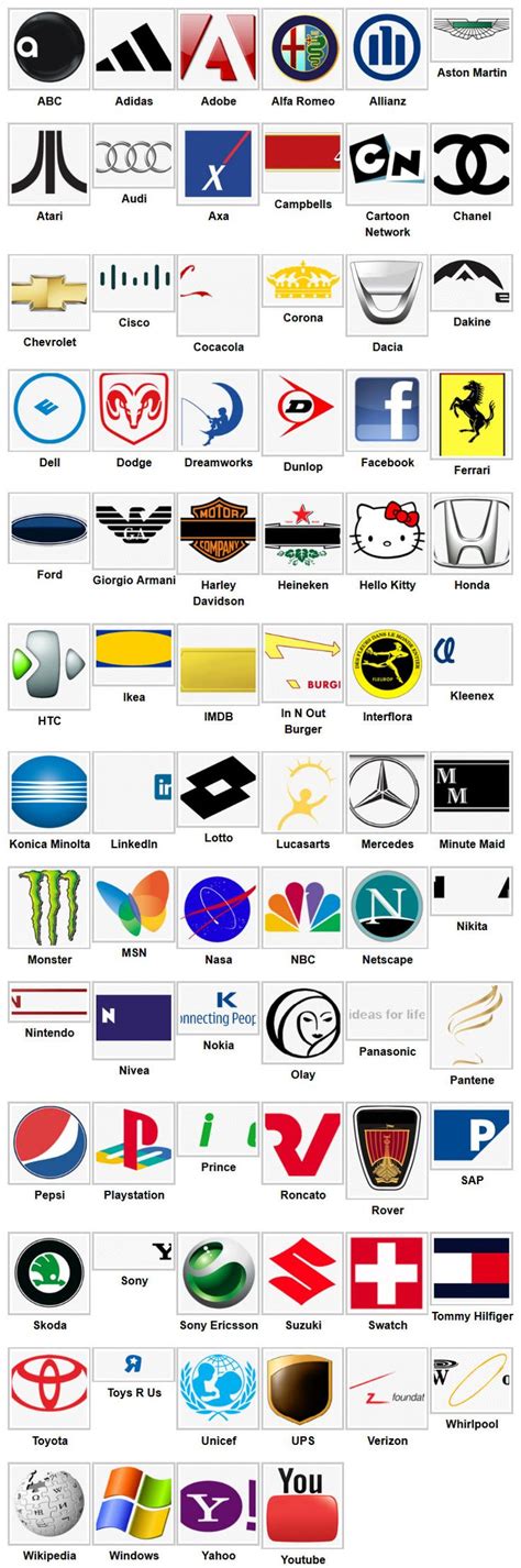 8 best images about Logo Quiz Cheats on Pinterest