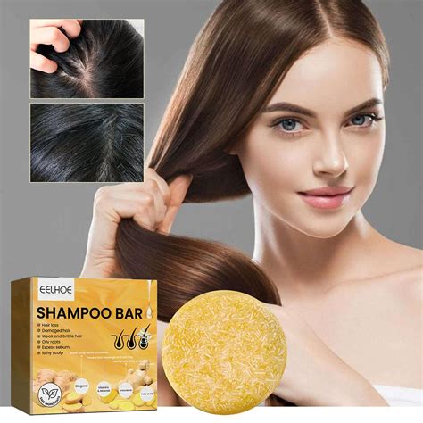 Eelhoe Ginger Shampoo Soap Anti Hair Loss Repair Damaged Hair Growth