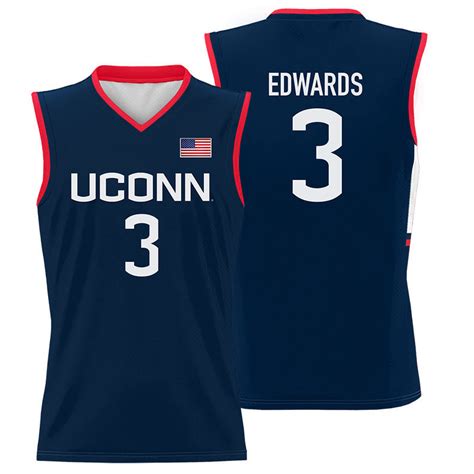 Aaliyah Edwards 3 Uconn Huskies Basketball Jersey Men Navy Bluefink