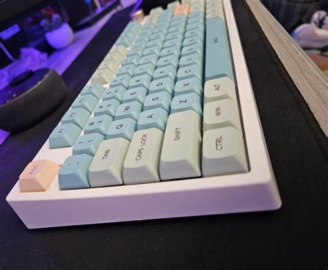 Custom Epomaker Th Pro Hot Swap Keyboard Knob Wireless Wired Keyboard With Akko Cream