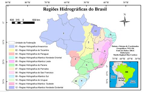 Mapas Das Regiões Hidrográficas Bacias Hidrográficas E Sub Bacias Do