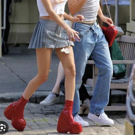 Stunning Naked Wolfe Red Mayhem Stretch Boots Depop