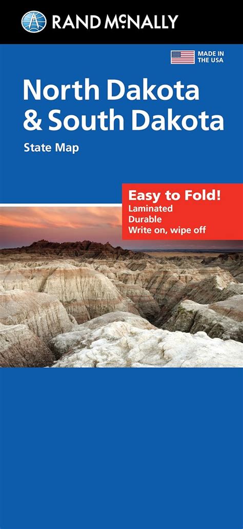 Rand Mcnally Easy To Fold North Dakota South Dakota Laminated Map Rand Mcnally 9780528024771