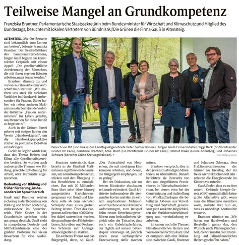 Presse Gauß Gmbh Altensteig Nagold Freudenstadt Bad Wildbad