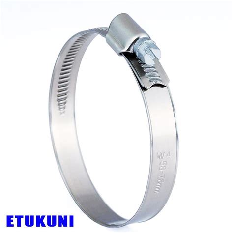 Stainless Steel Worm Gear Adjustable German Type Hose Clamp For Gas