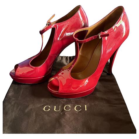 Gucci Heels Red Patent Leather Ref649272 Joli Closet