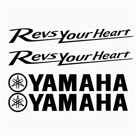 Yamaha Revs Your Heart Stickers Reflective Motorcycle Front Windshield