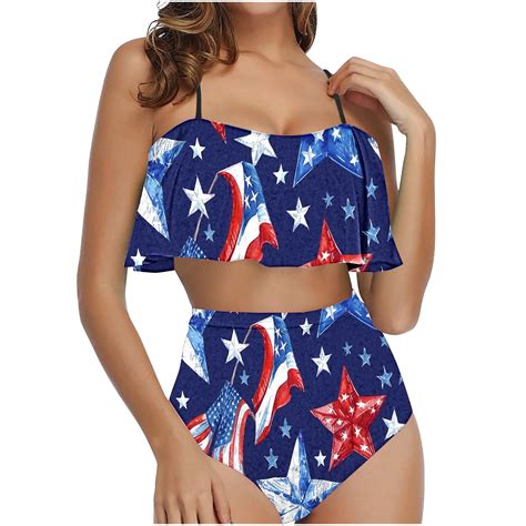 Delliss Women S Flounce Tankini Set Ruffle Hem Sleeveless Tank Top High Waisted Bikini Bathing