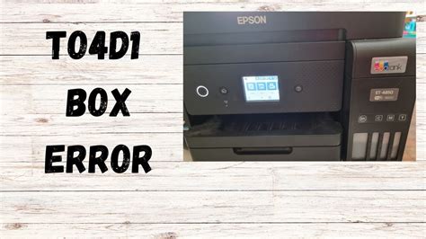 How To Change Your Epson Et Maintenance Box Error Youtube