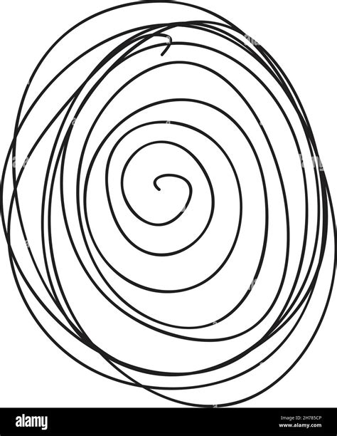 Hand Drawn Spiral Doodle Sketch Scribble Element Pencil Art Design