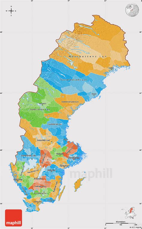 Political Map Of Sweden Cropped Outside