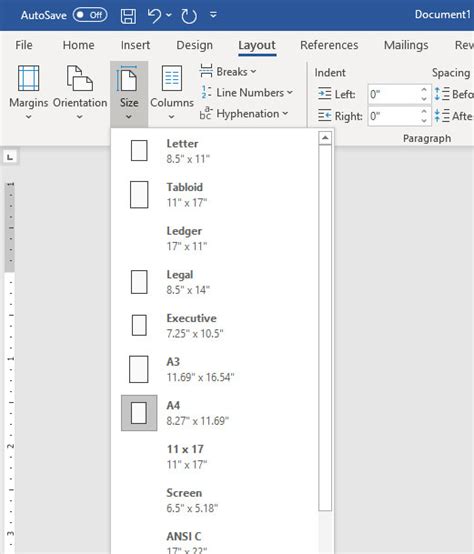 How To Change The Paper Size In Microsoft Word For Office Support