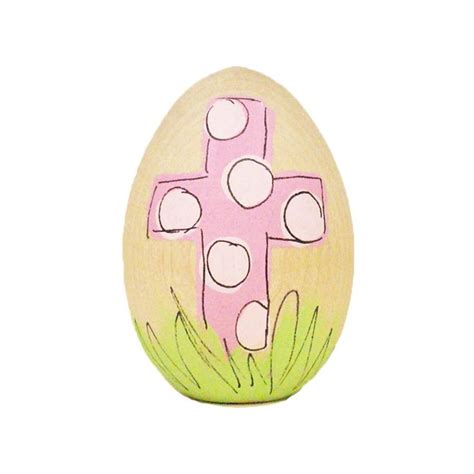 Cross Hand Painted Wooden Easter Egg Easter Egg Decorating Easter Eggs Hoppy Easter