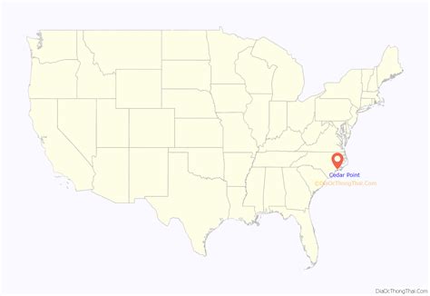 Map of Cedar Point town, North Carolina