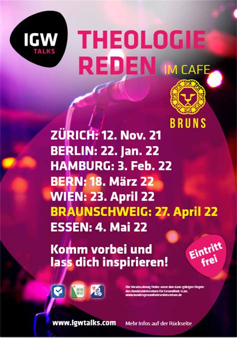 IGW TALKS Im CAFE BRUNS Evangelische Allianz Braunschweig