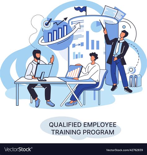 Qualified employee training program refresher Vector Image