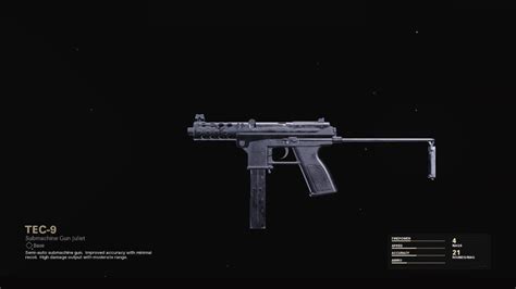 TEC 9 Warzone Blueprints COD Black Ops Cold War Weapon Attachments