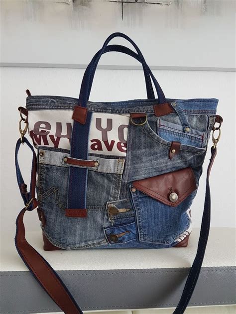 Tasche In 2023 Upcycled Bag Diy Bags Jeans Denim Bag Patterns