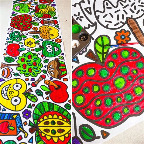 City Theme Giant Coloring Banner Friends Art Lab