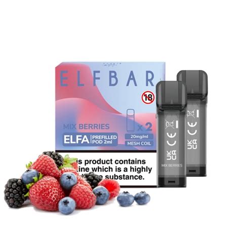 Elf Bar Elfa Pod Mix Berries City Vape Nikotin 20mg