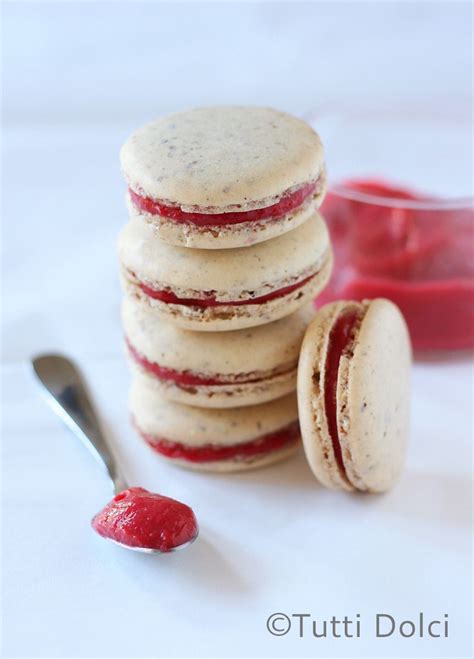 Vanilla Bean Macarons With Raspberry Curd By Tutti Dolci Desserts