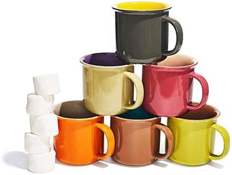 Amazon Yedi Houseware Set Of 6 Jumbo 20 Oz Porcelain Mugs Coffee