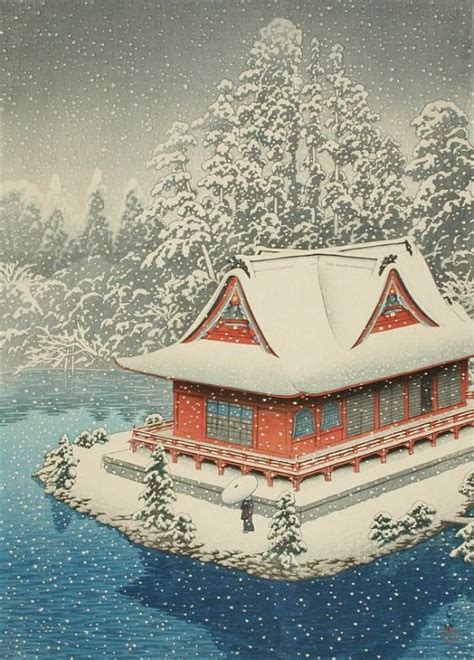 Inogashira Shrine Of Benten In Snow Lacma Collections Japanese Art