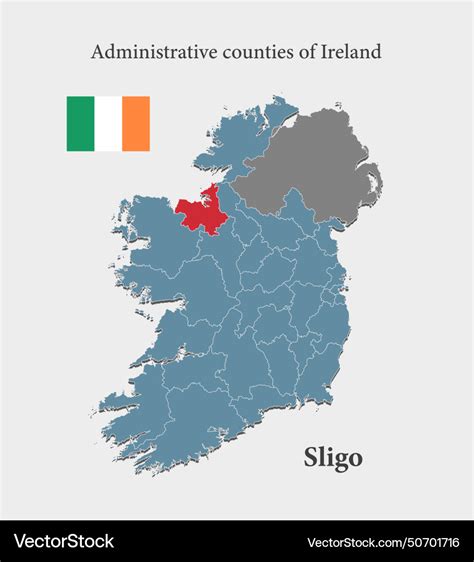 map ireland county sligo royalty vector image