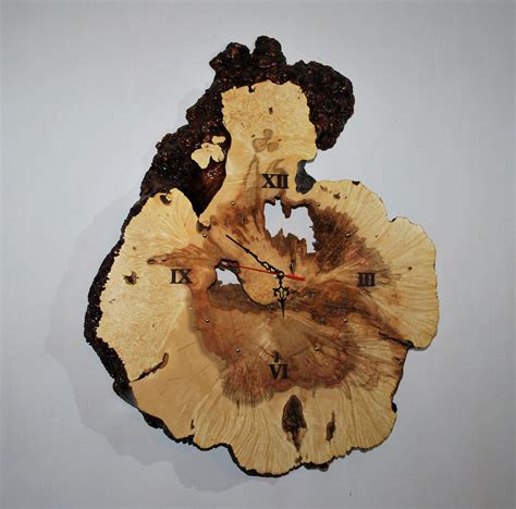 Maple Burl Wood Clock By Petro Teslya Sm Sm Thi Kness Sm