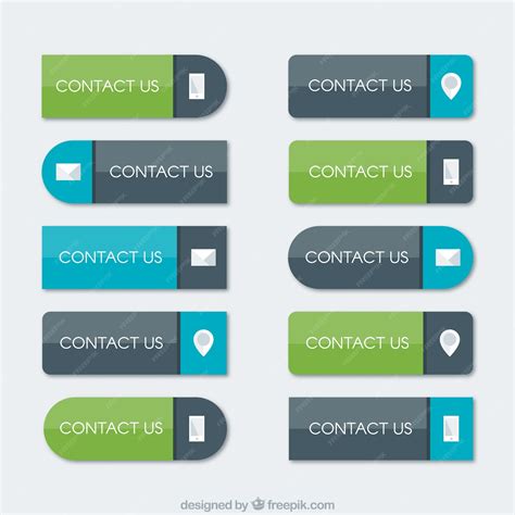 Free Vector | Flat contact buttons pack