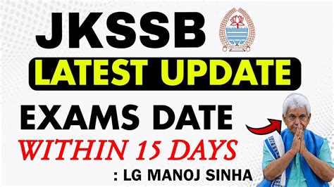 Jkssb Latest Update Today JKSSB New Exam Calendar Update Jkssb