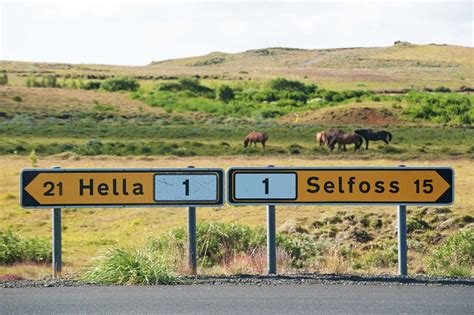 Hella Town In Iceland