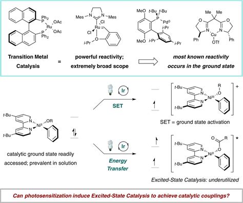 Photosensitized Energy Transfer Mediated Organometallic Catalysis