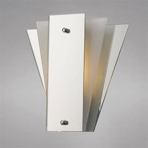 Deco Atlantis Art Deco Glass Wall Light In Chrome Frosted And Mirror Finish Fitting And Style From