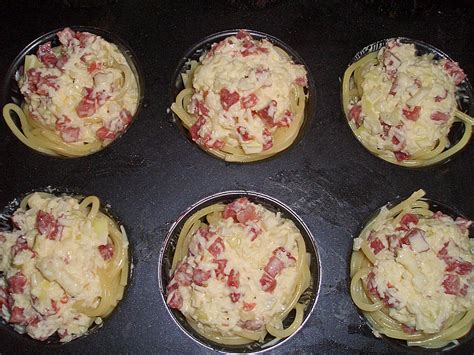 Spaghetti Carbonara Muffins Von Hobbykochen Chefkoch De