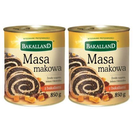 Bakalland Masa Makowa Z Bakaliami Zestaw 2x 850g 9956602403 Allegro Pl