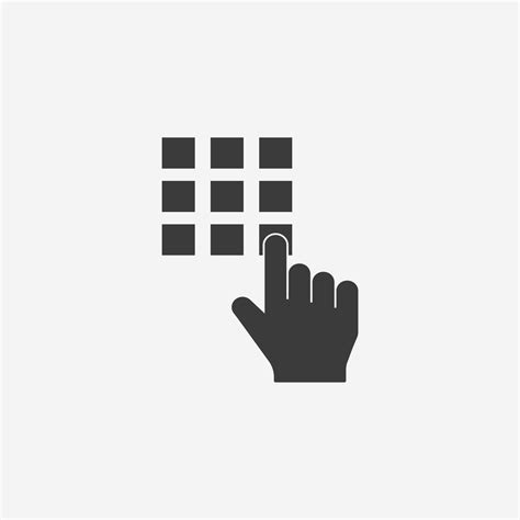 Push Hand Finger Icon Vector Isolated Symbol Sign 14531383 Vector Art