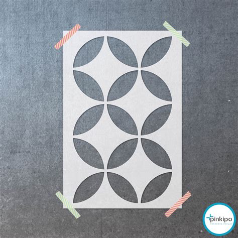 Circle Wall Stencil Modern Wall Stencils For Painting Etsy