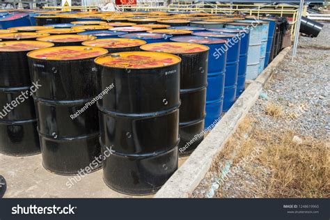 Industry Oil Barrels Chemical Drums Stacked Stock Photo Edit Now